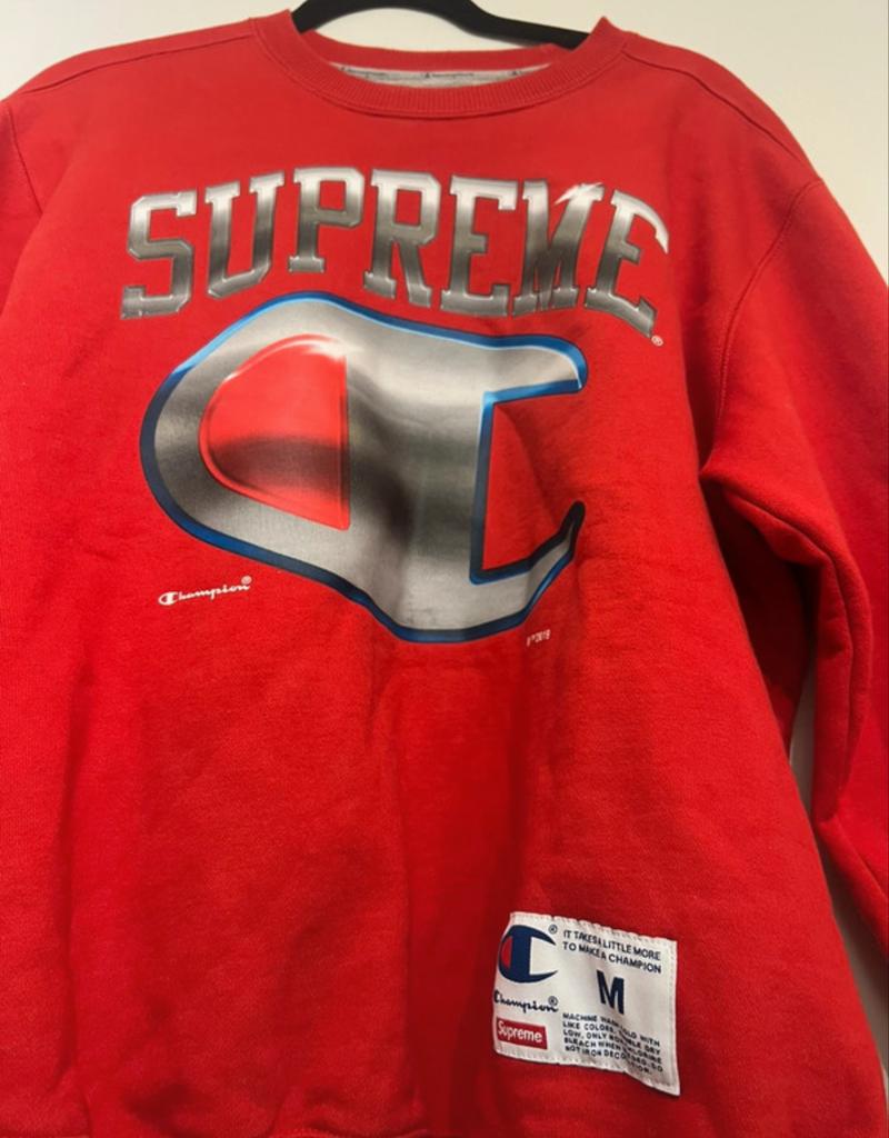 Supreme Champion sweater rood maat M, Kleding | Heren, Ophalen of Verzenden, Zo goed als nieuw, Maat 48/50 (M), Rood
