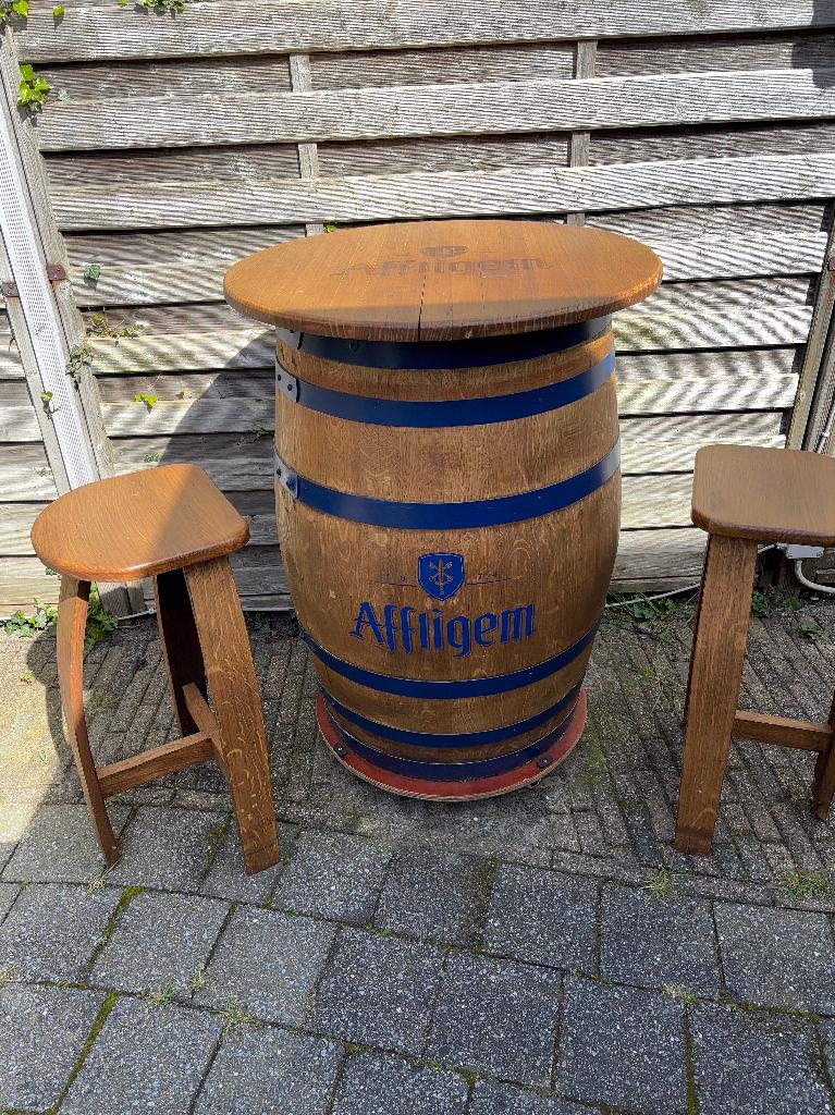 statafel van eikenhout met krukken, Ophalen, Nieuw