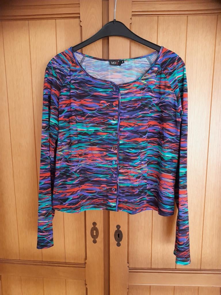 Bloesje vestje van Moq travelstof valt als L, Kleding | Dames, Moq, Verzenden, Zo goed als nieuw, Maat 42/44 (L)