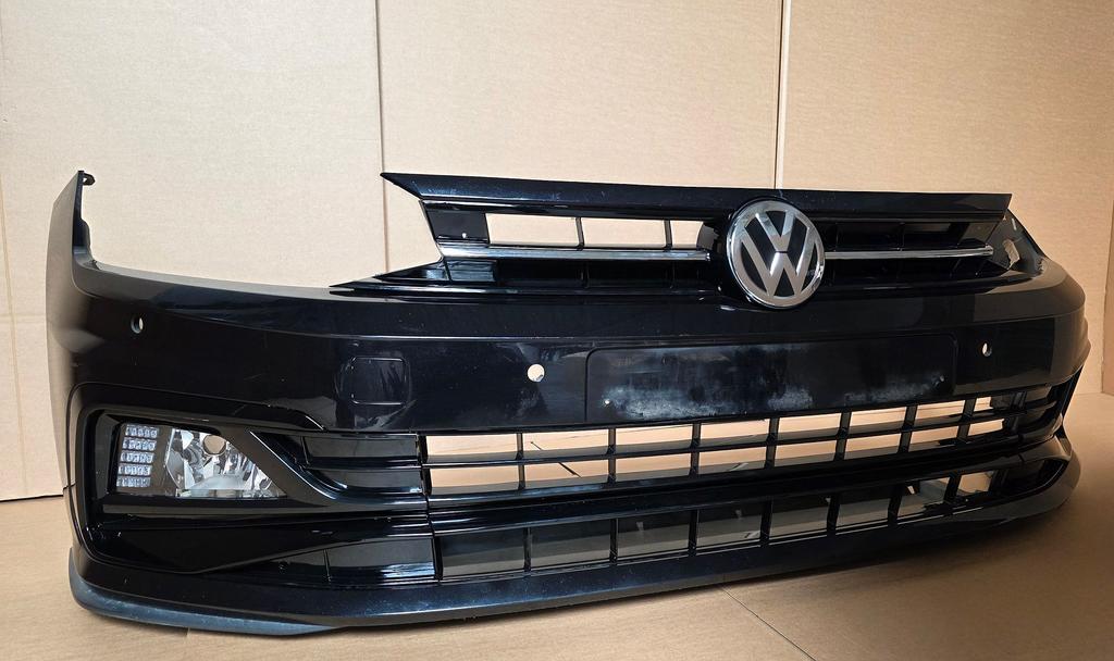 Voorbumper VW Polo 2G AW R-line 6xPDC L C9X bj.2018-2022 Bum, Gebruikt, -, Ophalen of Verzenden, Bumper