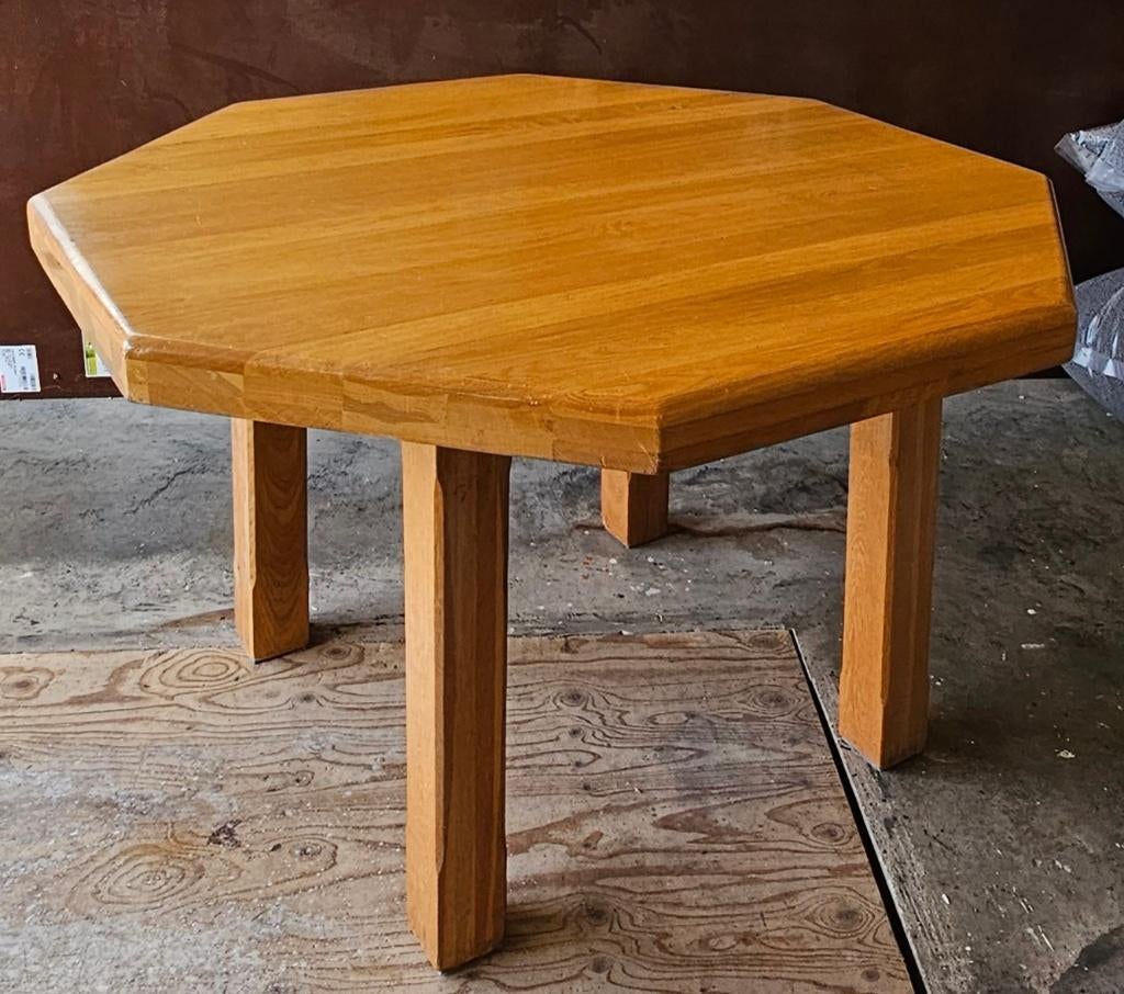 8 hoekige massief houten tafel, Ophalen, Gebruikt, Overige vormen, Vier personen