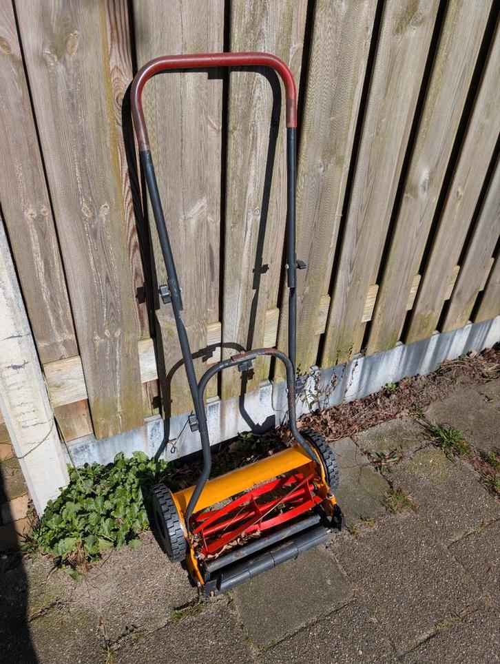 Praxis 38 cm Kooimaaier - Handgrasmaaier, Tuin en Terras, Grasmaaiers, Gebruikt, Handgrasmaaier, 30 t/m 39 cm, Kooimesmaaier, Ophalen