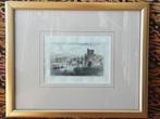 Mooie antieke ingelijste ets uit Engeland van Maidstone.