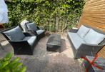 Loungeset met bank, twee stoelen en salontafel, Tuin en Terras, Ophalen, 4 zitplaatsen, Gebruikt, Kwantum