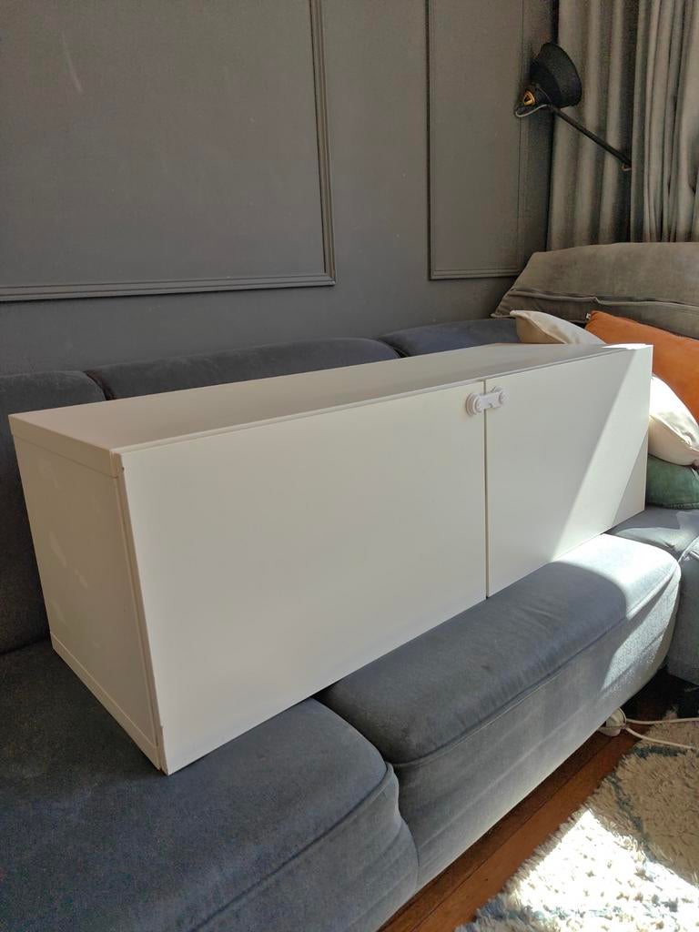 2 x Ikea Besta TV-kast wit, Ophalen, Gebruikt, 100 tot 150 cm, Minder dan 100 cm