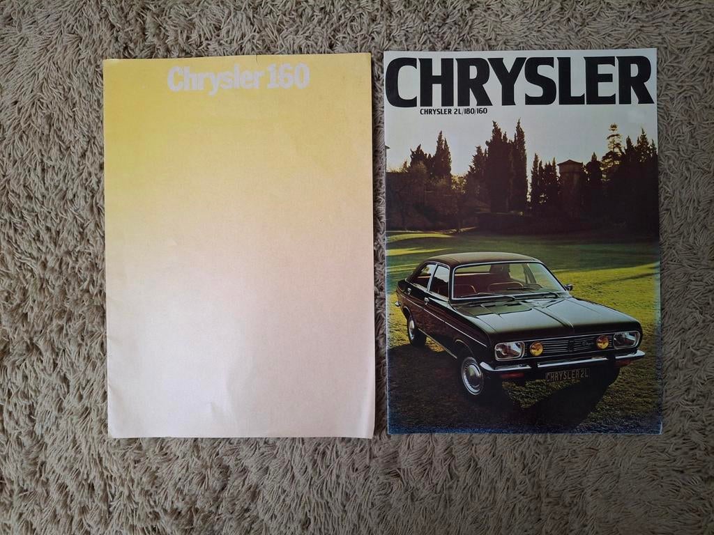 2x autofolder Chrysler 160, Verzenden, Gelezen, Overige merken