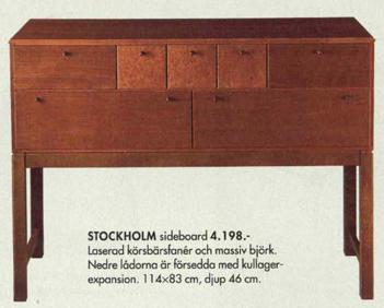 Vintage Dressoir IKEA Stockholm serie 1996, Huis en Inrichting, Kasten | Dressoirs, Gebruikt, 100 tot 150 cm, 25 tot 50 cm, Ophalen