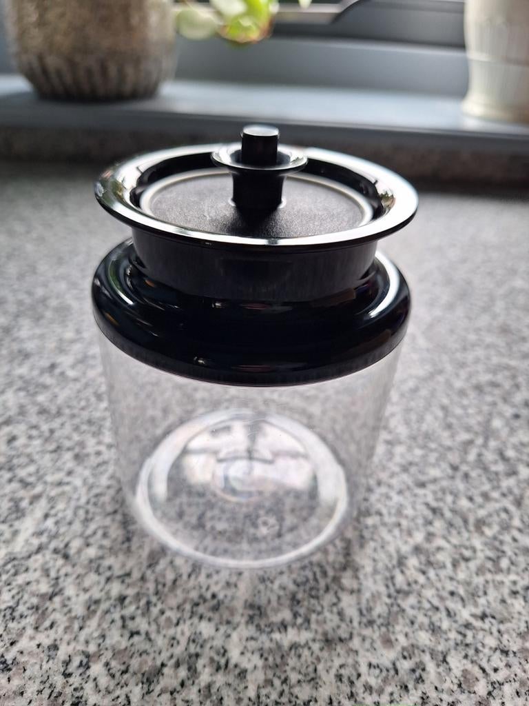 Tupperware potje met deksel - Zwart/Transparant, Huis en Inrichting, Keuken | Tupperware, Ophalen of Verzenden