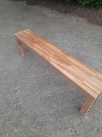 Houten bankje.  Gelamineerd eikenhout, Ophalen, Gebruikt