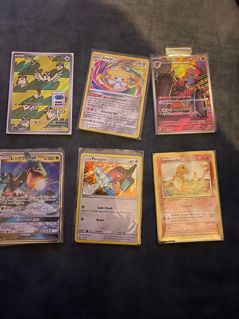 Pidgey, jirachi,stoneyourner,rayquaza,porygon,charmender, Verzenden, Zo goed als nieuw
