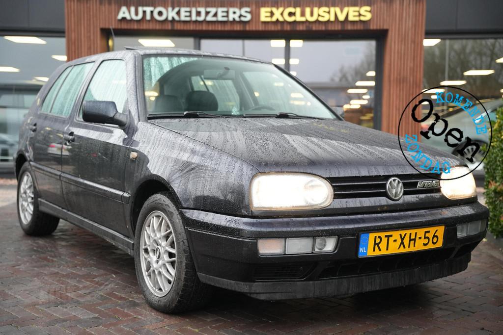 Volkswagen Golf 2.8 VR6 Schuifdak Stoelverw. Leer Airco UNIE, Gebruikt, Blauw, Stoelverwarming, 6 cilinders
