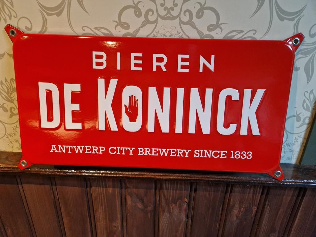 De Koninck emaille bord, Verzamelen, Merken en Reclamevoorwerpen, Ophalen of Verzenden