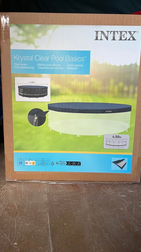 NIEUW: Intex 488 rond afdekzeil plus noppenfolie, Tuin en Terras, Zwembad-toebehoren, Ophalen of Verzenden, Nieuw, Afdekzeil