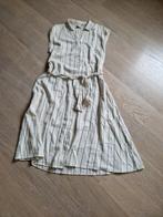 Ichi Linnen jurk mt 40, Kleding | Dames, Jumpsuits, Maat 38/40 (M), Beige, Ophalen of Verzenden, Zo goed als nieuw