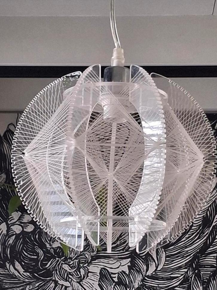 MUNO Plexiglas Space Age Hanglamp Jaren '60-'70, Antiek en Kunst, Antiek | Lampen, Ophalen of Verzenden