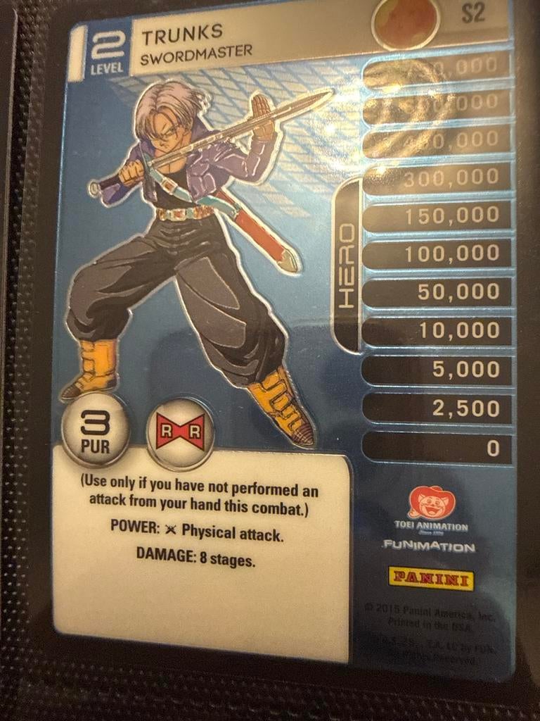 Dragon Ball Z kaart Trunks Swordmaster, Hobby en Vrije tijd, Verzamelkaartspellen | Overige, Ophalen of Verzenden, Gebruikt, Losse kaart