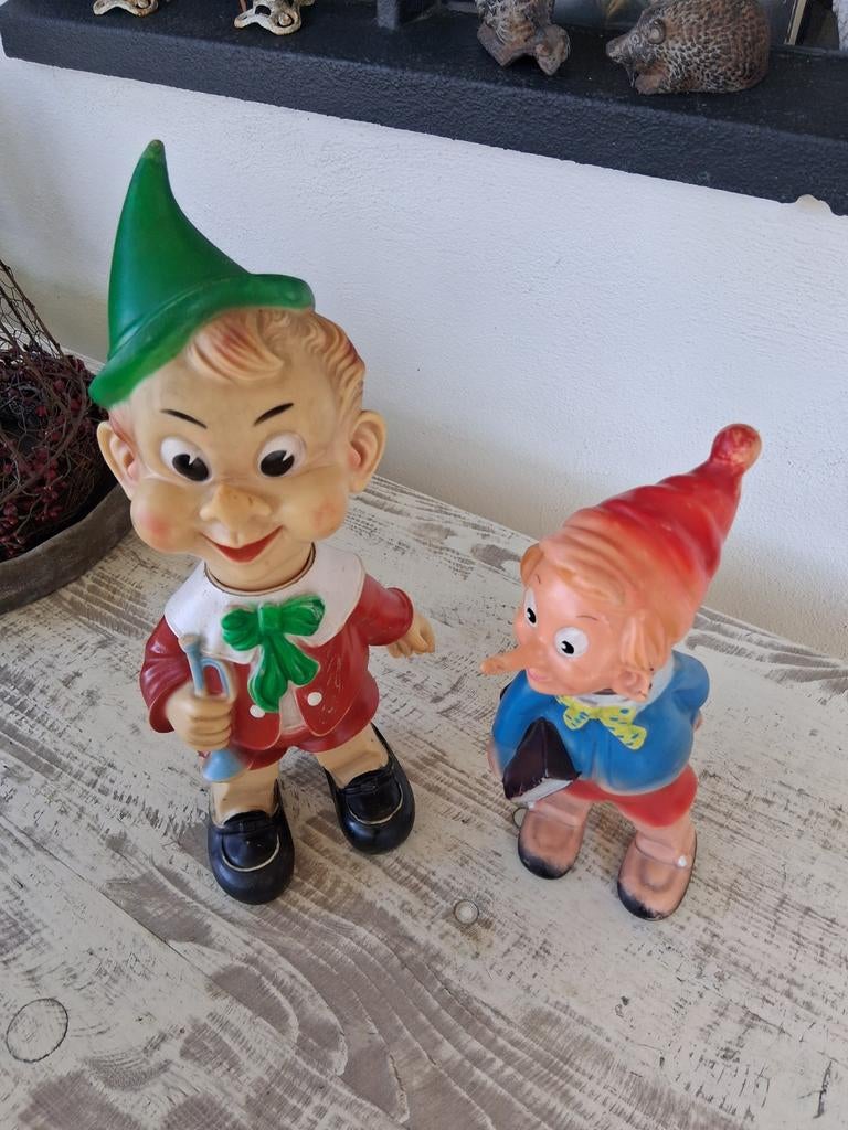 Vintage pinokkio s jaren 60 rubberen uit Italië, Antiek en Kunst, Antiek | Speelgoed, Ophalen