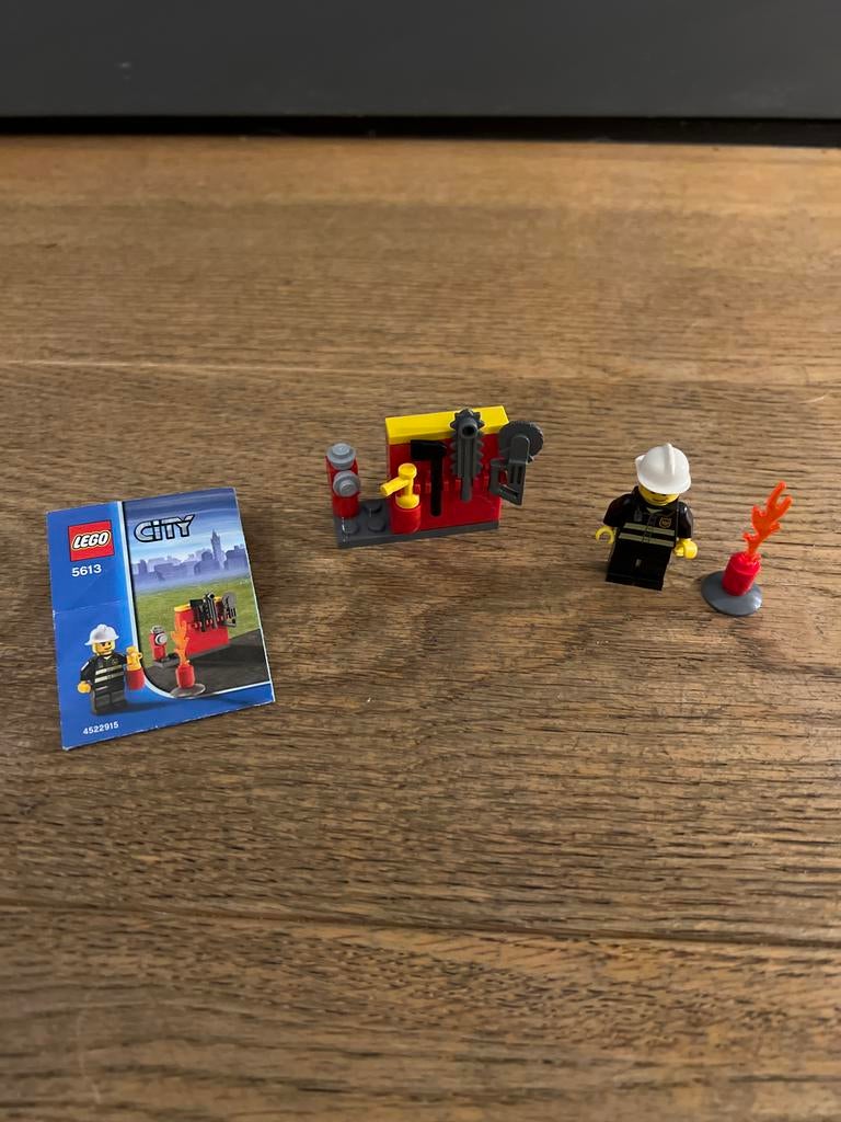 Lego City brandweerman met gereedschap en vlam, Ophalen of Verzenden, Gebruikt, Complete set, Lego