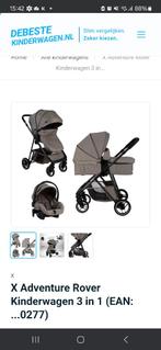X Adventure 3 In 1 Kinderwagen Rover zwart, Gebruikt, Met autostoeltje, Combiwagen, Ophalen