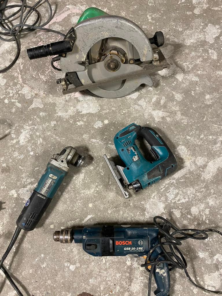 Gereedschap set, makita, bosch, hitachi, Ophalen, Gebruikt