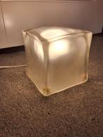 Ikea Iviken tafellamp ice cube, Ophalen of Verzenden, Gebruikt, Glas, Minder dan 50 cm