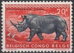 1361. Belgisch Congo 344 pfr. Neushoorn, Ophalen of Verzenden, Overige landen, Postfris