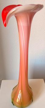Mondgeblazen Italiaanse Cala Lelie vaas 1960 hoog 40 cm, Ophalen of Verzenden