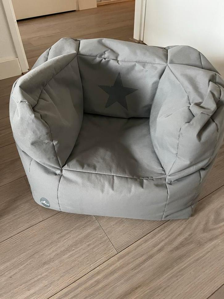 Jollein Kinder Zitzak - met beer, Huis en Inrichting, Zitzakken, Zo goed als nieuw, Zitzak, Grijs, Ophalen