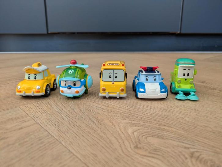 Robocar Poli diecast auto's set van 5 - Silverlit, Kinderen en Baby's, Speelgoed | Speelgoedvoertuigen, Zo goed als nieuw, Ophalen of Verzenden