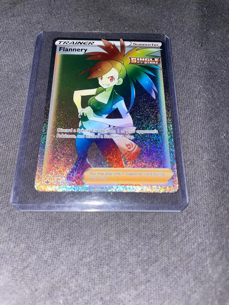Pokémon TCG Flannery Full Art Trainer Kaart, Ophalen of Verzenden, Zo goed als nieuw, Losse kaart, Foil