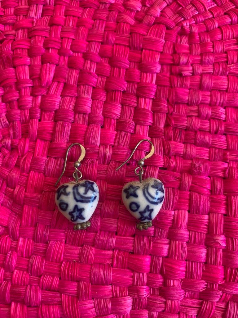 Oorbellen Delfts Blauw look, Ophalen of Verzenden, Zo goed als nieuw, Blauw, Overige materialen