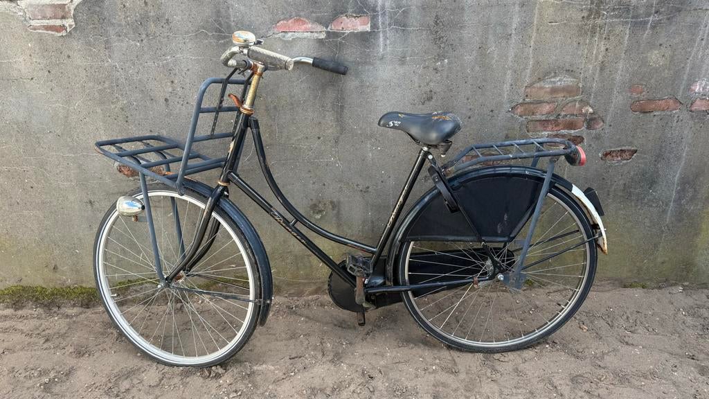 Omafiets Ranger - Klassieke Zwarte Fiets, Fietsen en Brommers, Fietsen | Dames | Omafietsen, 53 tot 56 cm, Ophalen, Gebruikt, Handrem