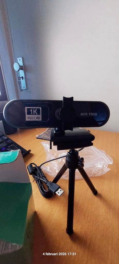 Webcam HD 1K, Computers en Software, Webcams, Windows, Microfoon, Ophalen of Verzenden