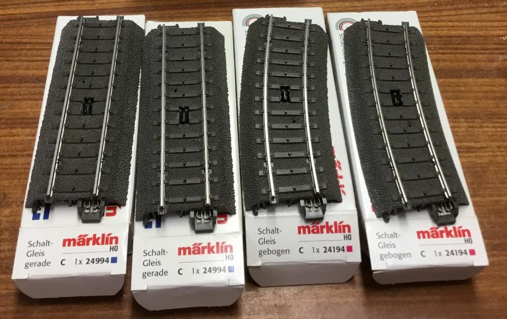 MäRKLIN H0 C-RAILS 2x 24994+2x24194 SCHAKELRAILS  in OVP, Wisselstroom, Gebruikt, Rails, Ophalen of Verzenden