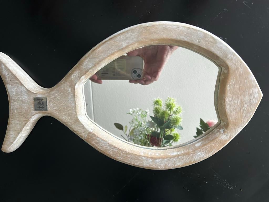 Rivièra Maison Happy Fish Spiegel 40x23 cm, Ophalen, Minder dan 50 cm, Gebruikt, Minder dan 100 cm