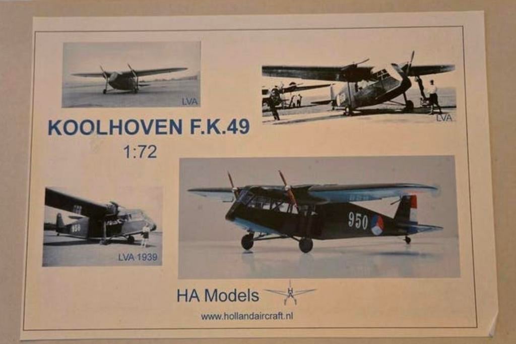 Koolhoven FK49 1/72, Verzamelen, Ophalen of Verzenden, Schaalmodel