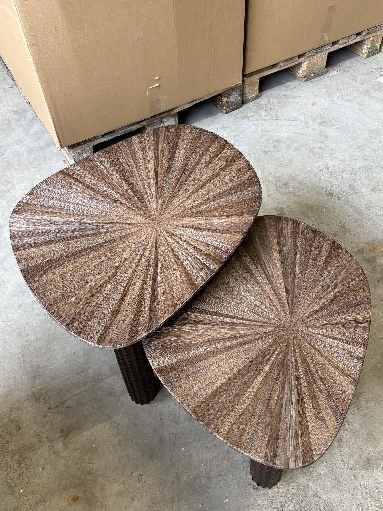Hoyz Collection - Salontafel Driehoekig Maya Teak- Brown, Overige typen, 51 cm, -, Hout