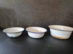 Emaille witte schalen, Ophalen of Verzenden