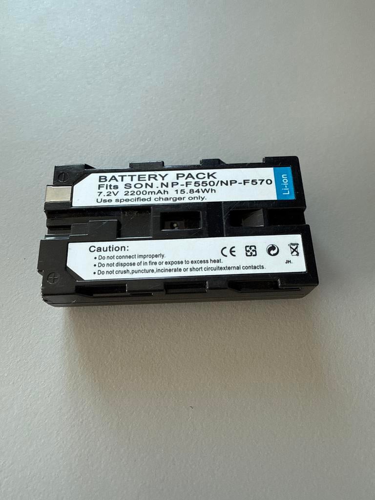 Batterij voor Sony NP-F550/NP-F570 camera's, Ophalen of Verzenden, Gebruikt, Oplaadbaar
