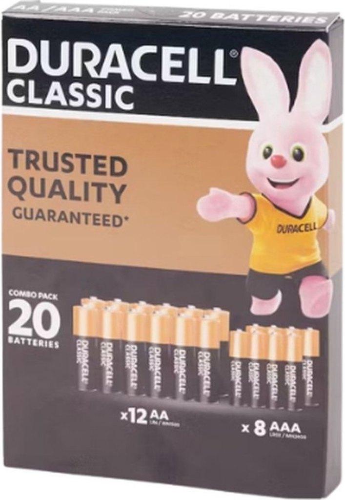 Duracell Classic batterijen mixpack AA & AAA 20-pack, Audio, Tv en Foto, Accu's en Batterijen, Ophalen, Nieuw