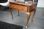 elegante sidetable met lade, Ophalen, 50 tot 100 cm, Klassiek, Teakhout