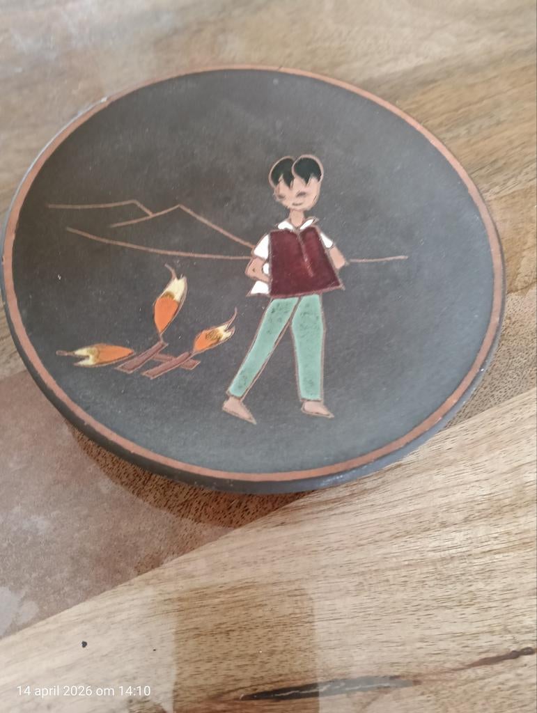 Retro keramiek bordje Ruscha, Ophalen of Verzenden, Huis en Inrichting