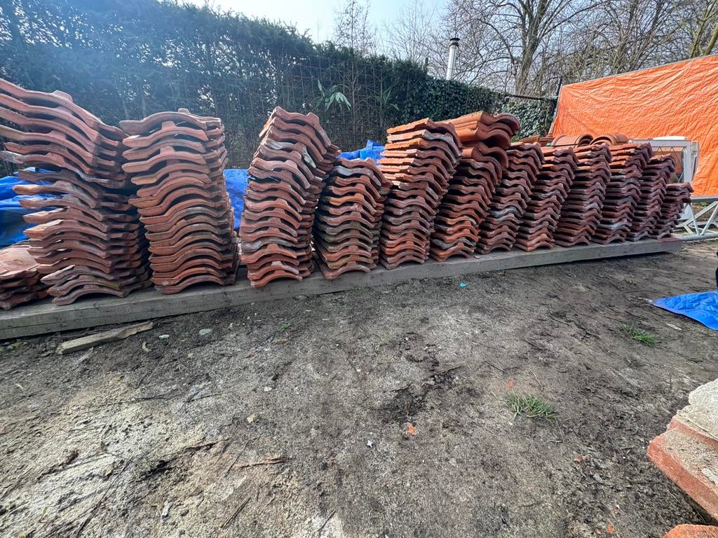 Hollandse dakpannen, Ophalen, Steen of Klei, Zo goed als nieuw, 15 m² of meer