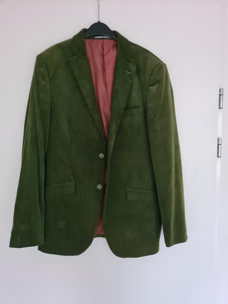 Colbert, groen, ribkatoen, corduroy, maat 53, niet gedragen, Kleding | Heren, Kostuums en Colberts, Maat 52/54 (L), LIV, Ophalen of Verzenden