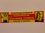 Koningin Juliana Toren pretpark Jul vintage sticker logo, Verzamelen, Stickers, Ophalen of Verzenden, Gebruikt, Overige typen