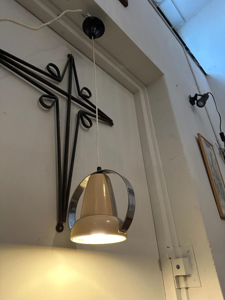 Midcentury Philips hanglamp, Charlotte Perriand lamp, Huis en Inrichting, Lampen | Hanglampen, Ophalen, Gebruikt, -, -