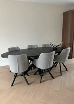 6 grijze stoelen van piet klerkx, Huis en Inrichting, Ophalen, 200 cm of meer, 50 tot 100 cm, Zo goed als nieuw