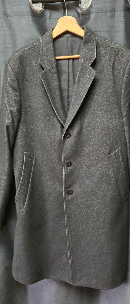 Filippa K Wollen Jas Maat 52 - Tijdloze Elegantie, Kleding | Heren, Jassen | Winter, Maat 52/54 (L), Zwart, Zo goed als nieuw