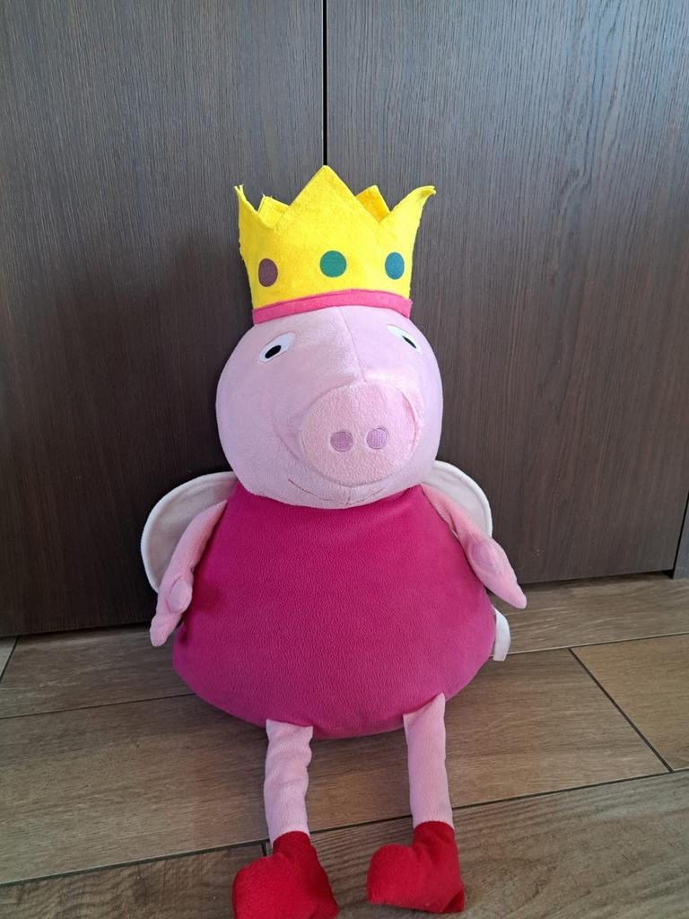 Peppa Pig knuffel met kroon en vleugels, Kinderen en Baby's, Ophalen of Verzenden, Zo goed als nieuw, Overige typen