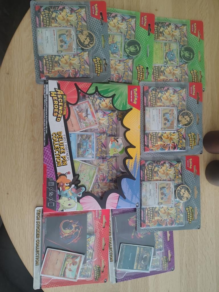Pokémon TCG: Ascended Heroes  7x blisters en deluxe pin, Ophalen, Nieuw, Booster